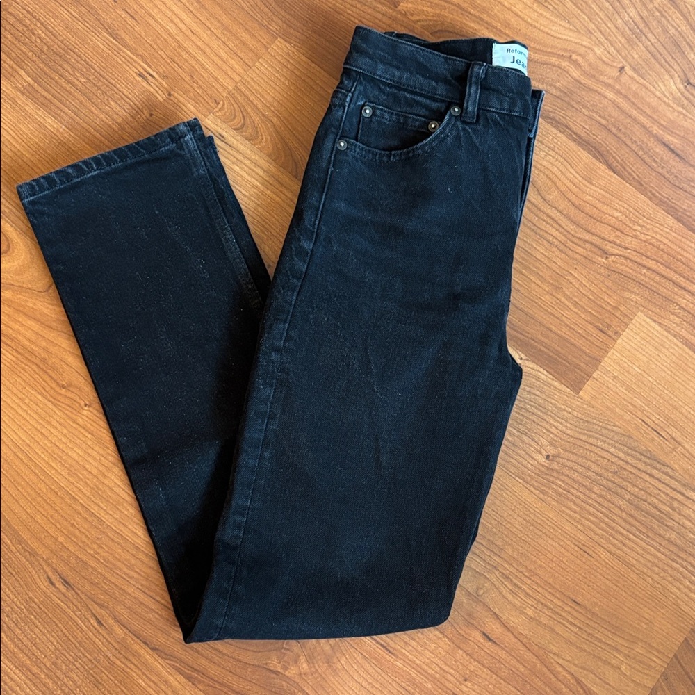 Reformation Black Hi Rise Jeans - Picture 2 of 6